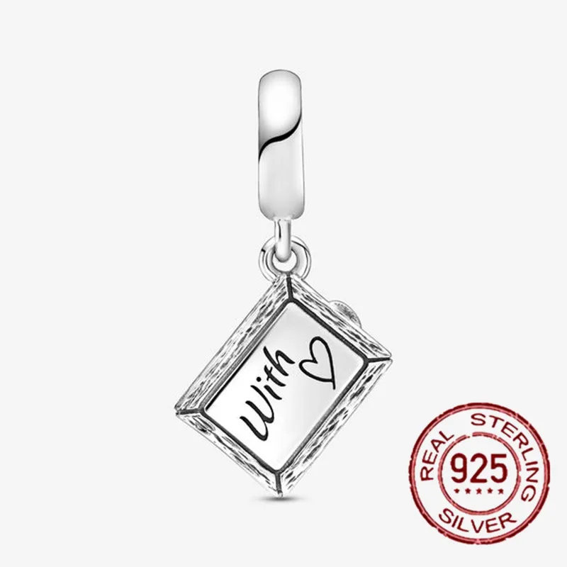 

2020 New 925 Sterling Silver Chalkboard Dangle Charm Beads fit Original Pandora Bracelet DIY Charms Silver 925 Jewelry Making