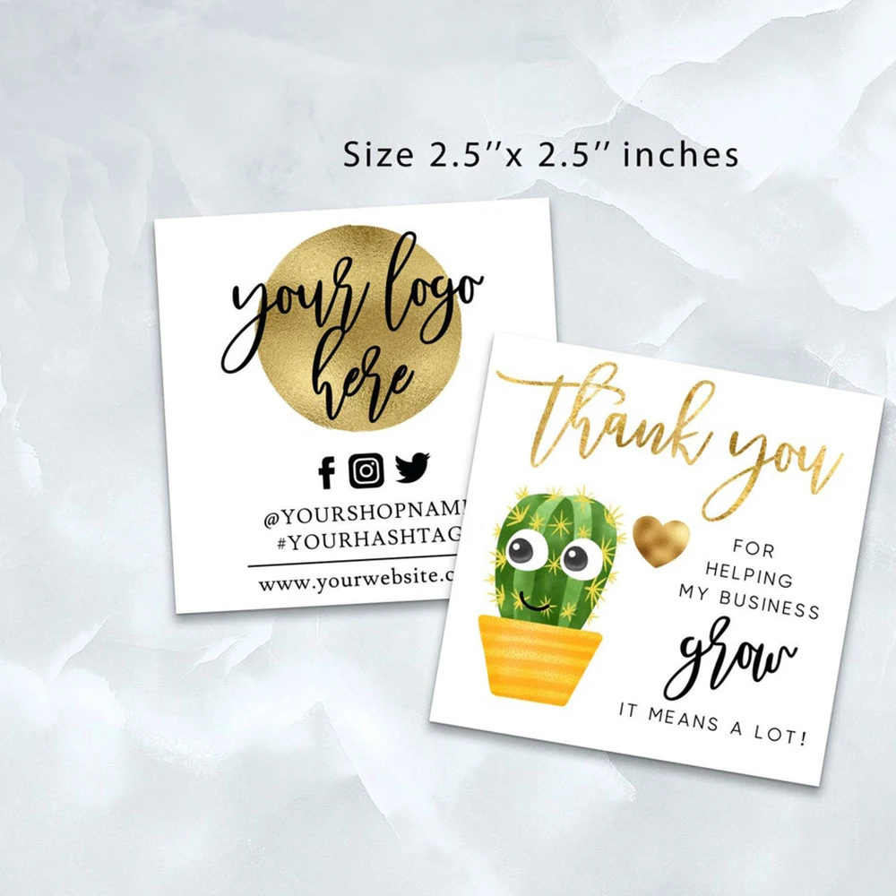 Персонализированные кактусы Спасибо за помощь бизнесу расти добавить свой