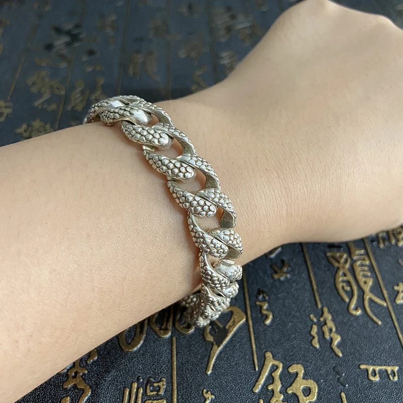 Белый латунный 12 зодиакальная головка дракона браслет ретро медный панк хип-хоп