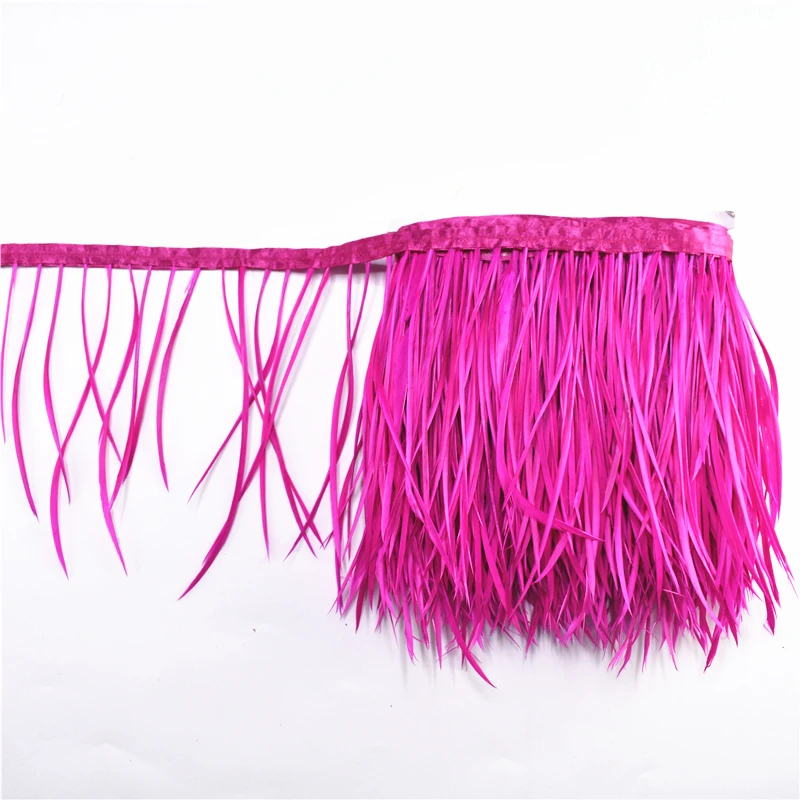 10 метров Обрезка гусиных перьев лента с бахромой 6 8 дюймов белое перо фазана для