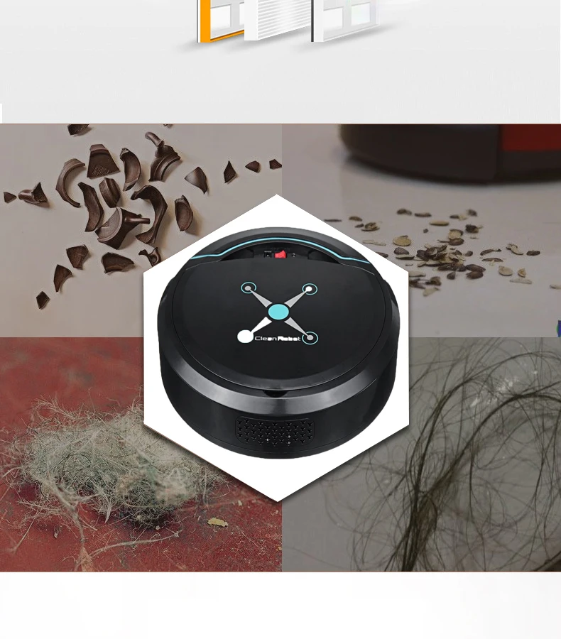 Автоматический умный робот-пылесос для сухой и уборки пола зарядка через USB дома |