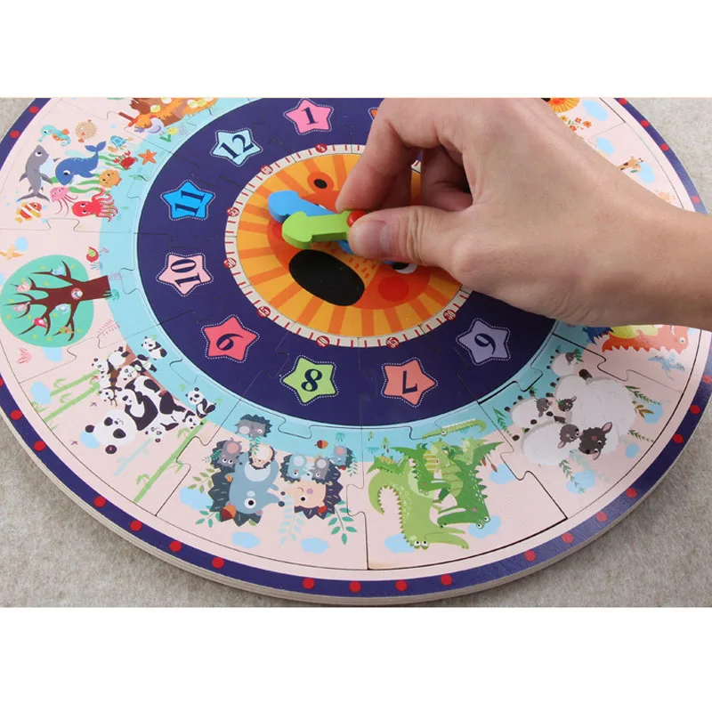 Дети 12 цифры часы игрушка Детские цветные цифровые геометрические