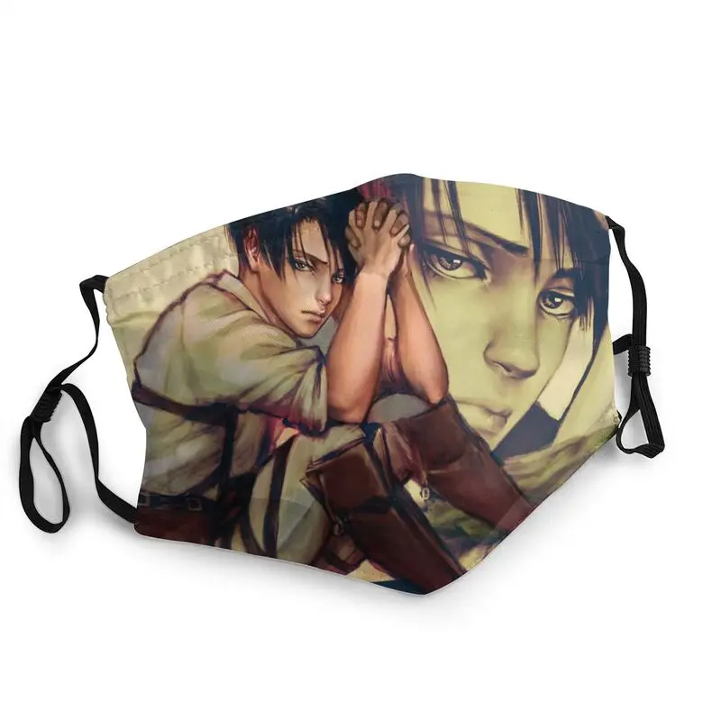 

Моющаяся маска атака на титанов для рта, маска для взрослых, аниме, мужская маска против смога, Пылезащитная