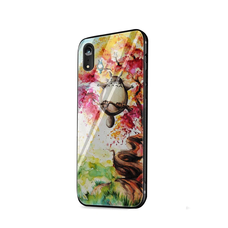 Spirited Away Totoro Glass Case For iPhone 5 5s SE 6 6s 7 8 Plus 11 Pro X XR XS Max Cover |