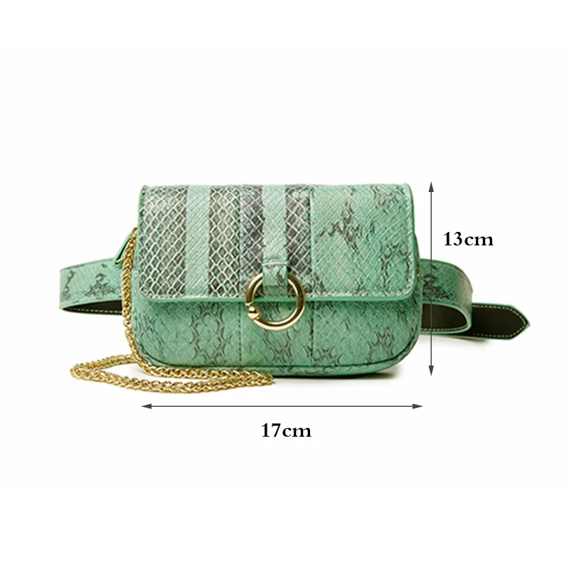 Женская поясная сумка модные поясные сумки Змеиный узор хип-пакет роскошные