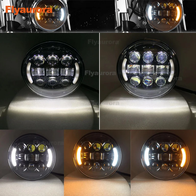Светодиодная мотоциклетная лампа для фар 15 см/5 75 дюйма
