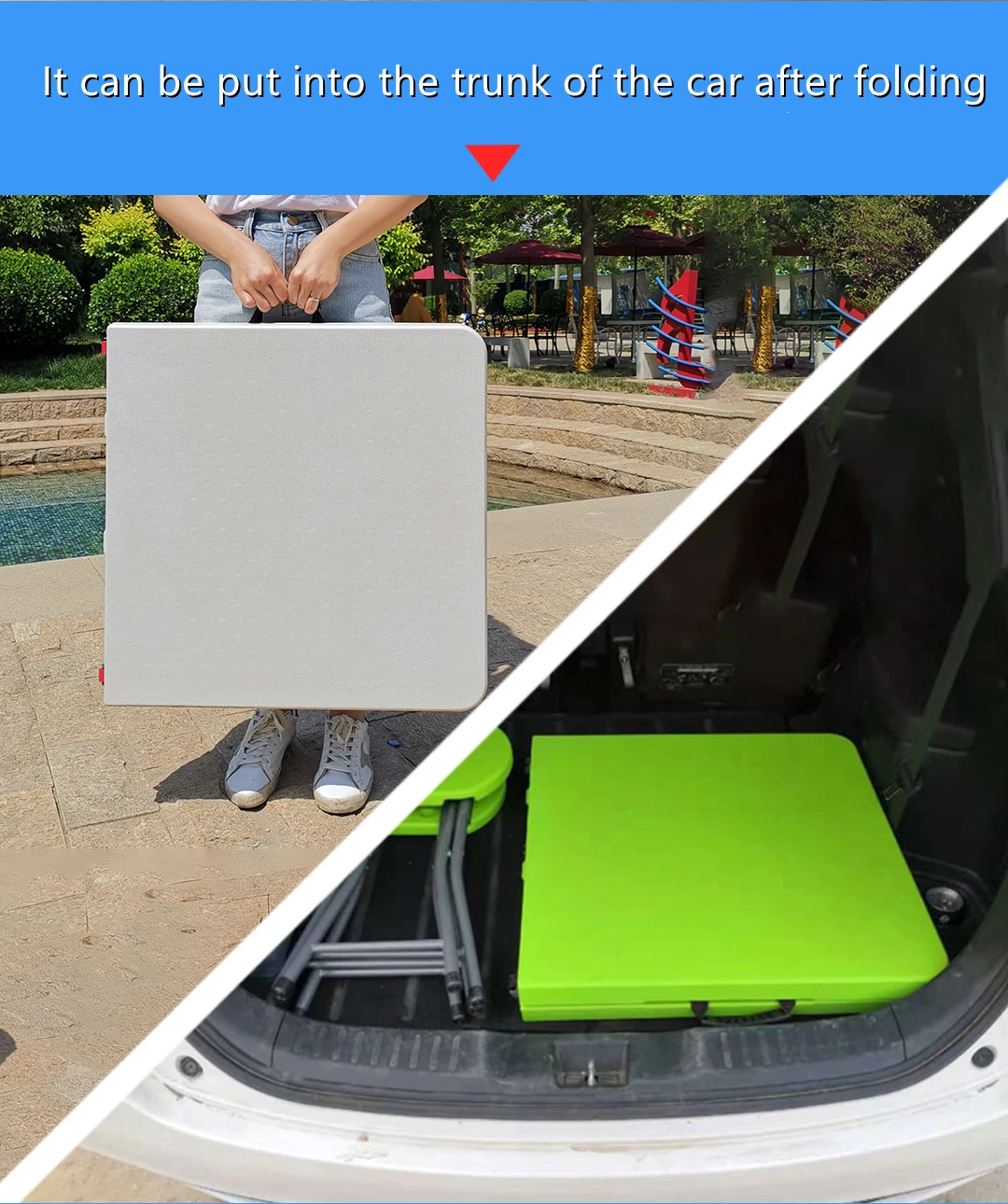 

Folding table Portable outdoor picnic stall for eating, simple household small apartment dining table and chair rectangle waterp
