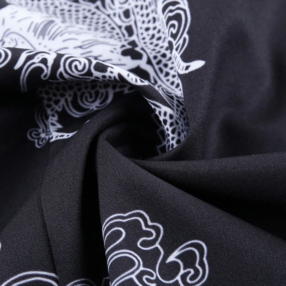 

2021 Goth Dragon Print Strap Dress Women Sexy Split Casual Streetwear Short Gothic Dressses Summer Black Fashion Mini