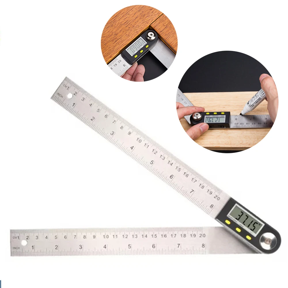 Электронный Цифровой Транспортир Гониометр с ЖК-дисплеем измеритель длины для