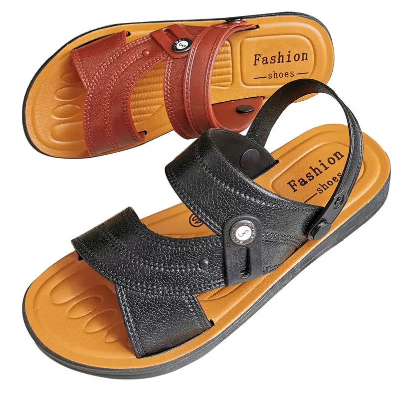 

2021 Summer New Men's Sandals Comfortable Soft Sole Men's Sandals Beach Sandals men sandals leather