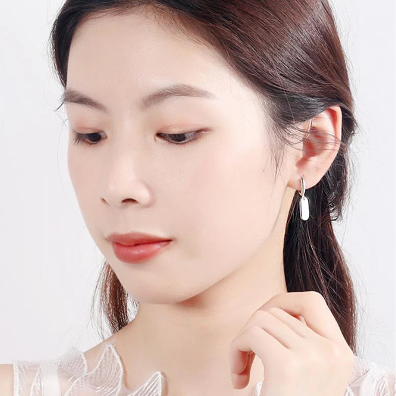 Асимметричные двойные Подвески на удачу маленькие серьги кольца модные крутые