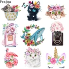 Термонаклейки для одежды, с рисунком единорога, стираемые наклейки