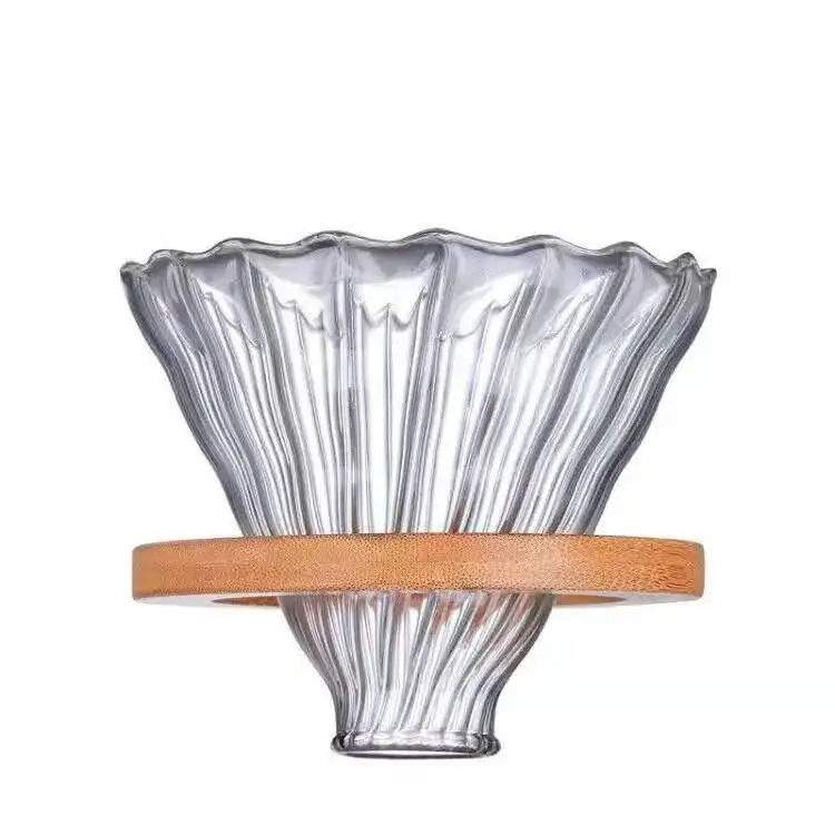 Reusable Filters V60 Glass\wooden Coffee Dripper for Hario Style Glass Coffee Filter Reusable Coffee Filters