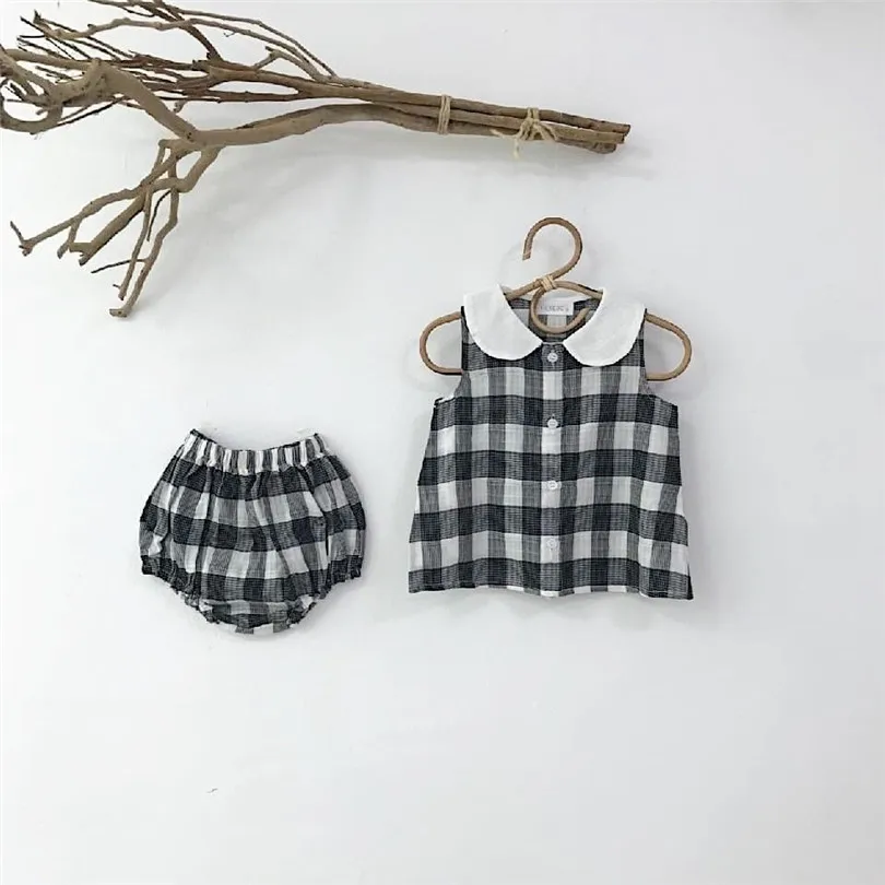 Для маленьких девочек летний комплект одежды для младенцев и детей ясельного