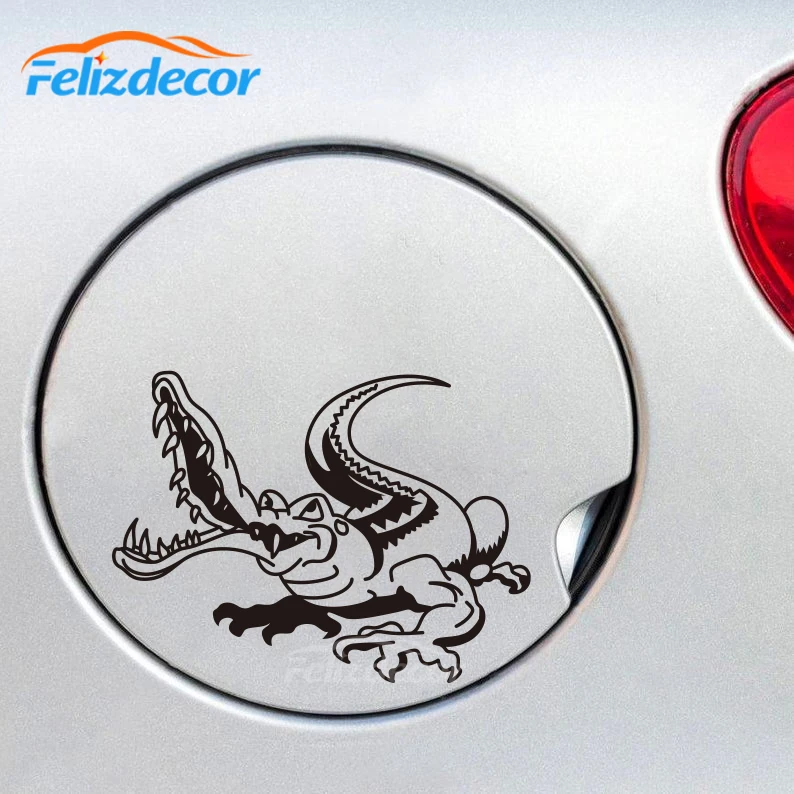 Свирепый крокодил открывает большой рот виниловые автомобильные наклейки для