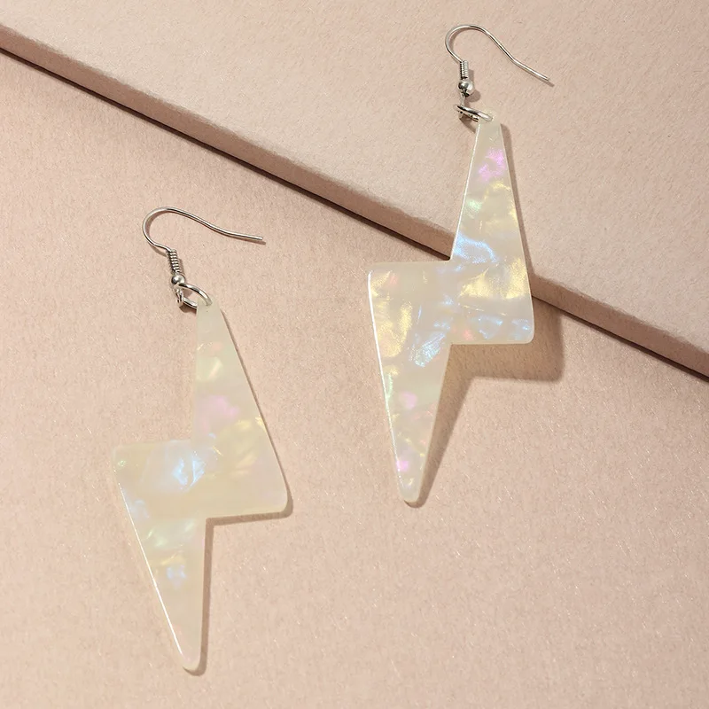 

Fashion women Transparent fluorescent color lightning earrings Small lightning earrings fun earrings fashion earring jewelry
