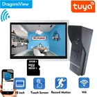 Видеодомофон Dragonsview Tuya с Wi-Fi, система связи, 10-дюймовый беспроводной IP-звонок, камера с сенсорным экраном, разблокировка, доступ к двери