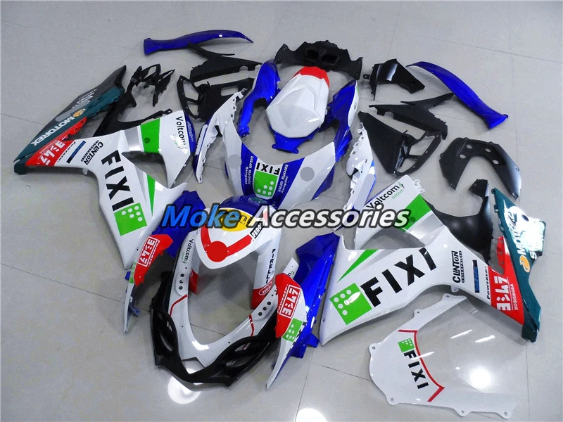 

Motorcycle Fairings Kit Fit For Gsxr1000 2009 2010 2011 2012 2013 2014 2015 2016 Bodywork Set High Quality Abs White Blue