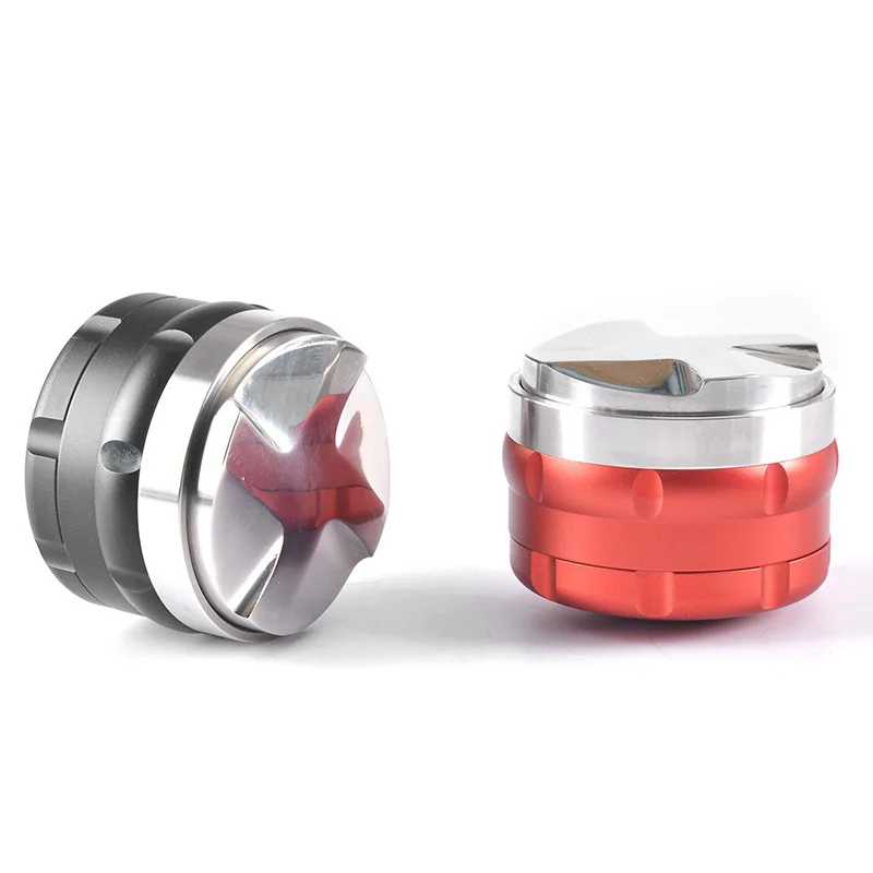 58 мм регулируемый 304 нержавеющая сталь кофе трамбовщик четыре угловые наклонные