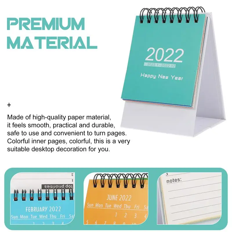 

1Pc Creative Desktop 2022 Calendar Table Paper Calendar Yearly Agenda Planner