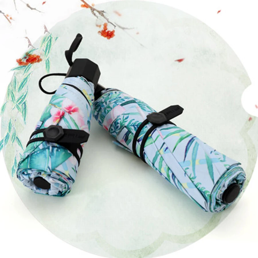 Зонт складной летний портативный с подсолнухом детский садовый зонтик