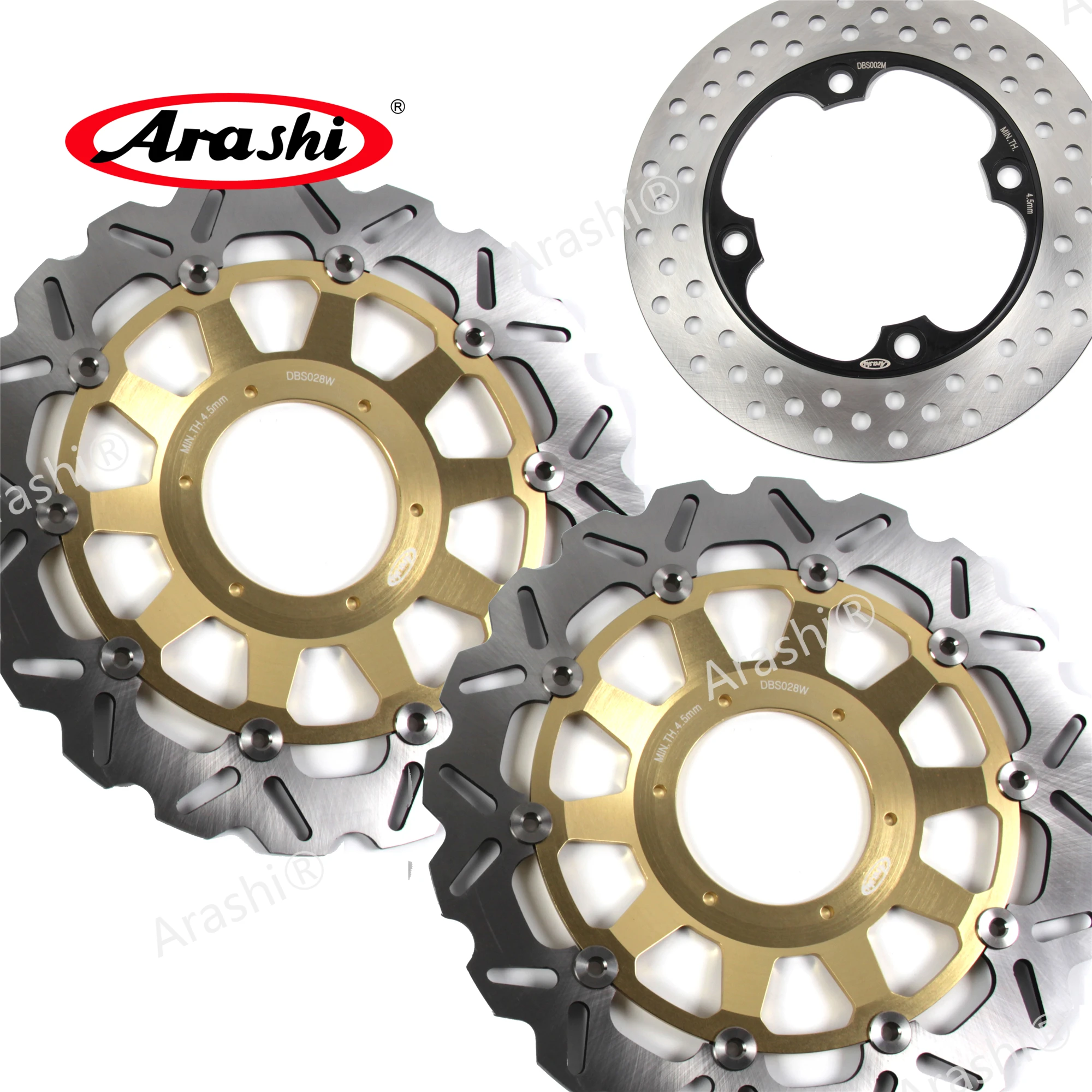 

Полный плавающий тормозной диск ARASHI CBR954 для HONDA CBR954RR 2002 2003 CBR 954 RR, передние и задние тормозные диски, золото, черный