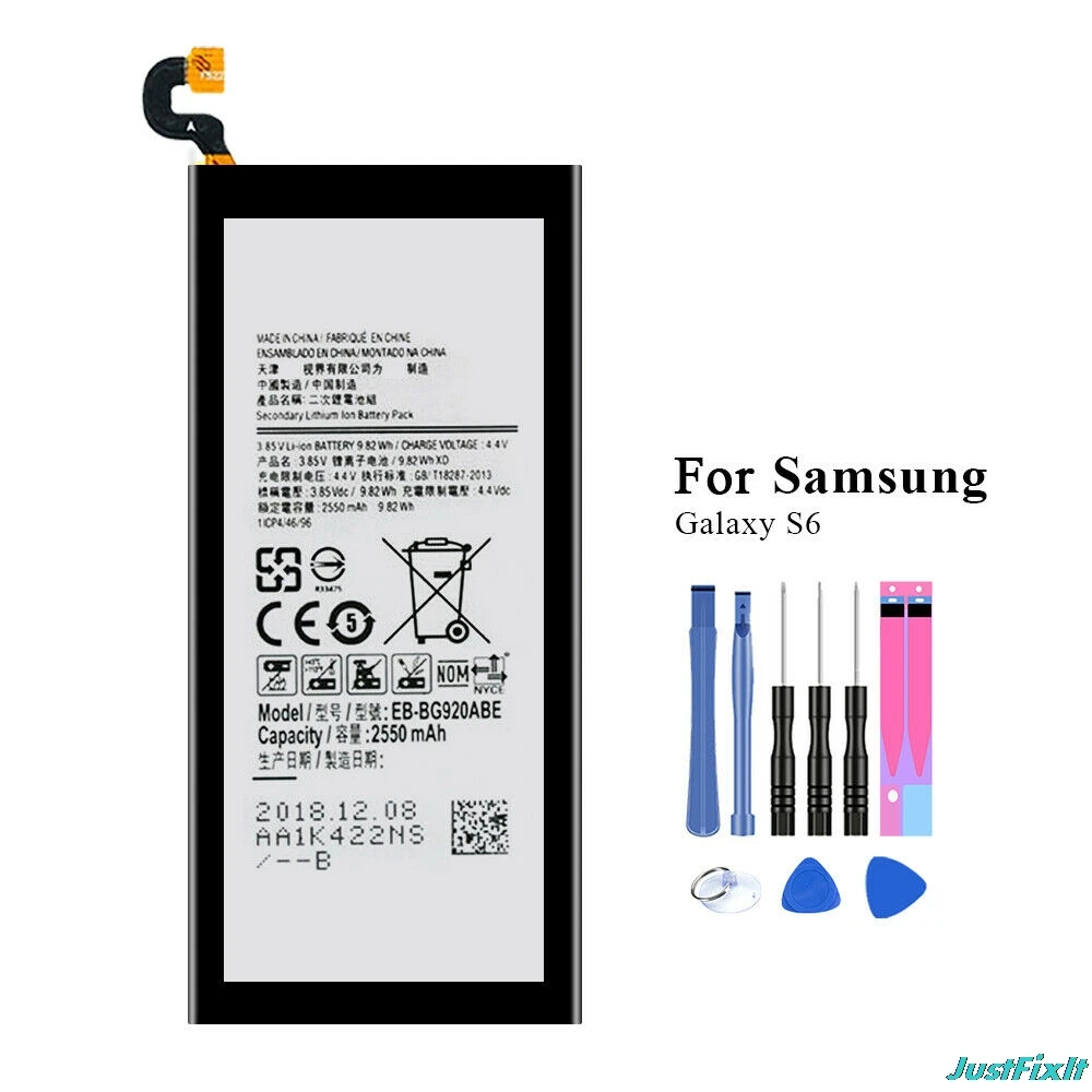 Оригинальный сменный аккумулятор для samsung GALAXY S6/S6 Edge/S6 Edge Plus/S7/S7 Edge/S8/S8 +/S9 G920 G925 G930