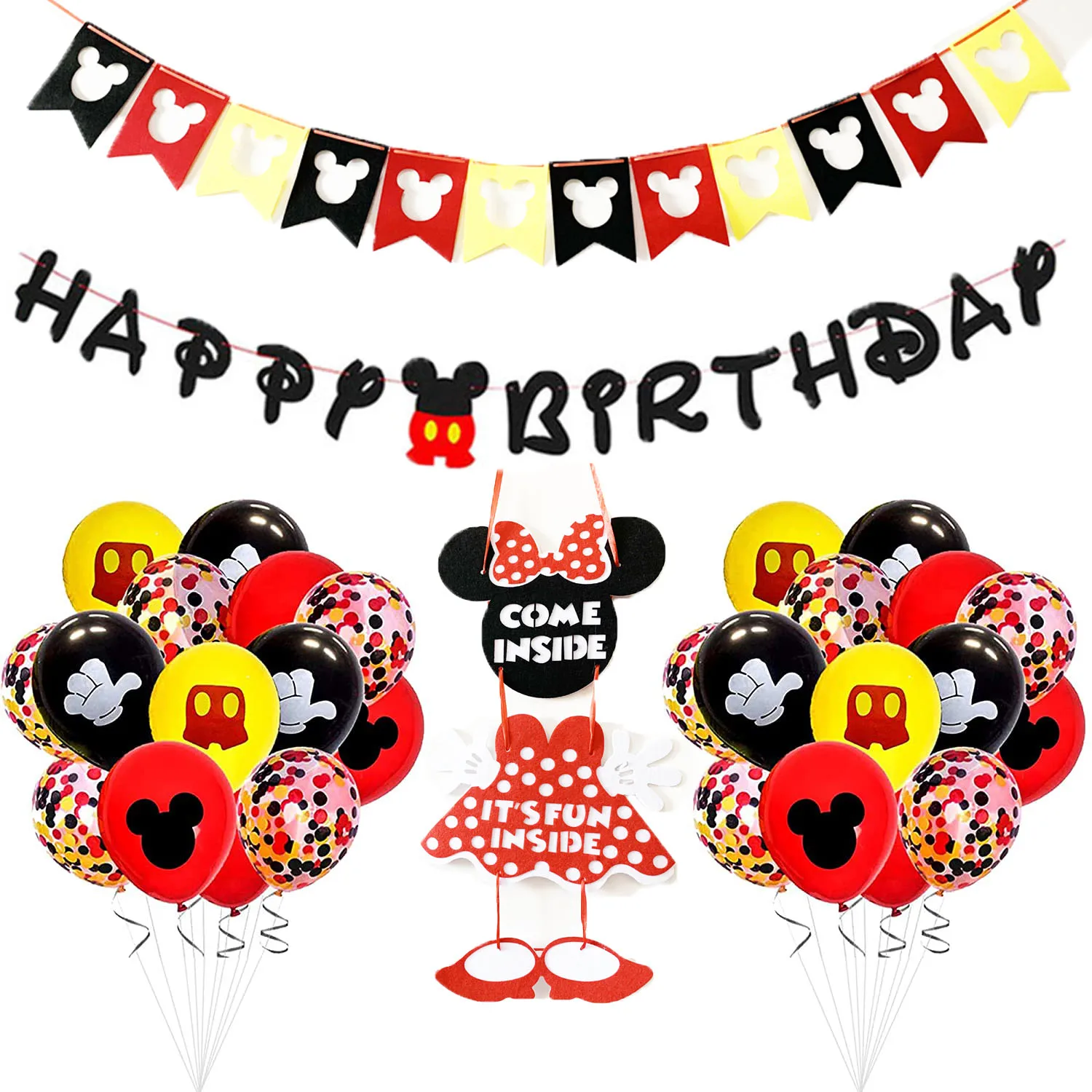 

Mickey mouse Party Baby Christening Topper Boys and Girls Christening Ceremony Birthday Party Kids Party Supplie Color Decor