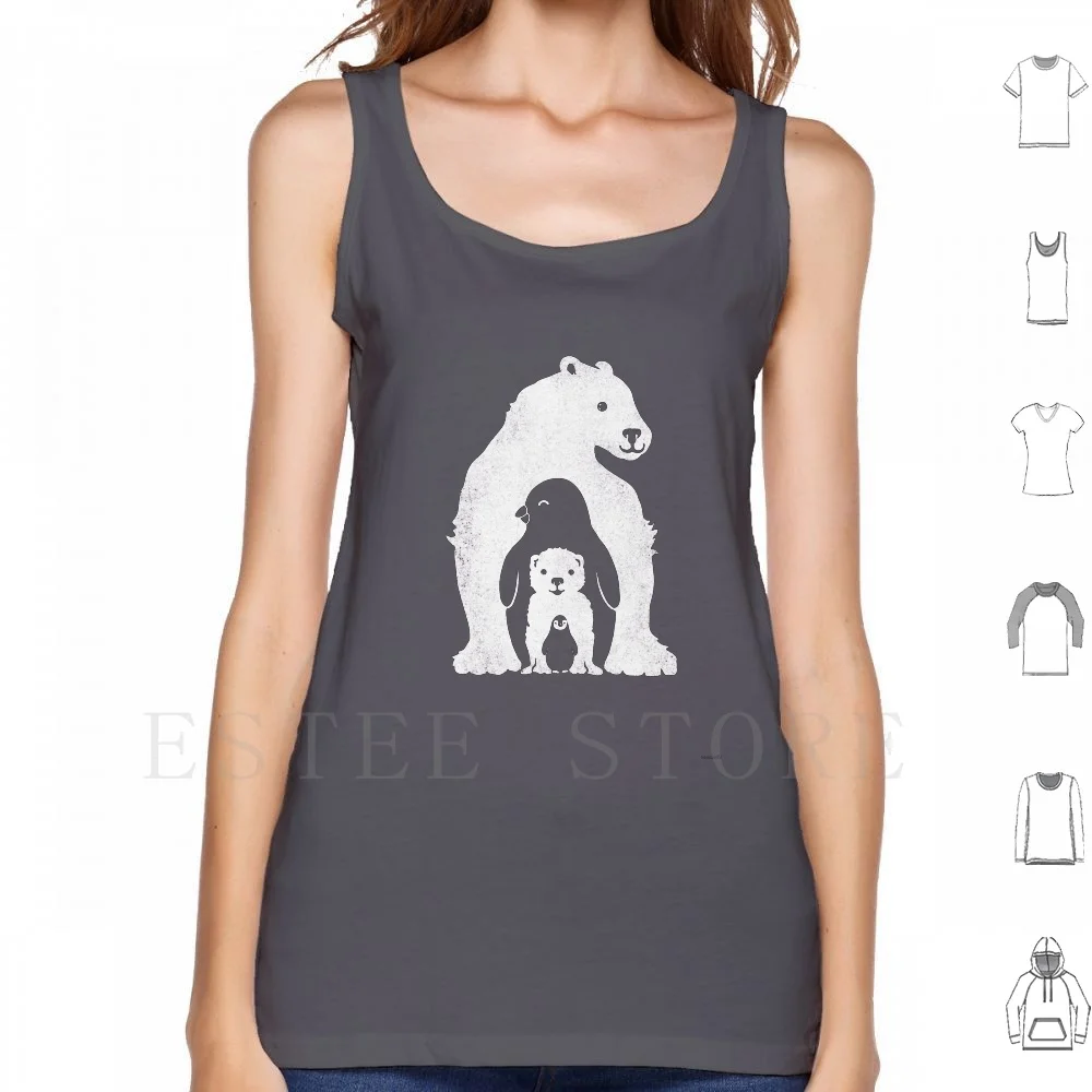 

Arctic Friends Tank Tops Vest Sleeveless Penguin Penguins Polar Bear Bears Animal Animals Friends Cute Sweet Furry Negative