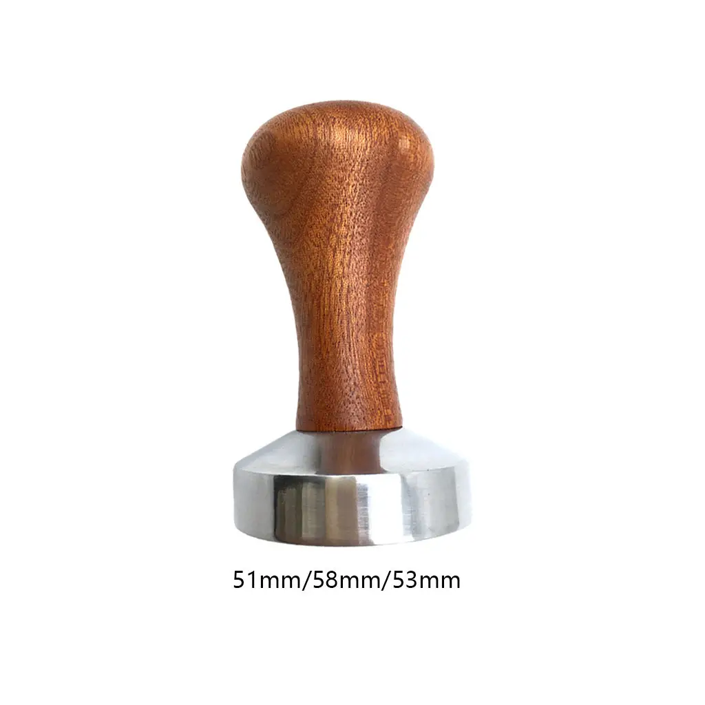 Coffee tamper 51/53/58mm Food Grade Tamper Leveler Wooden Handle Distributor for Maker coffeeware barista | Дом и сад