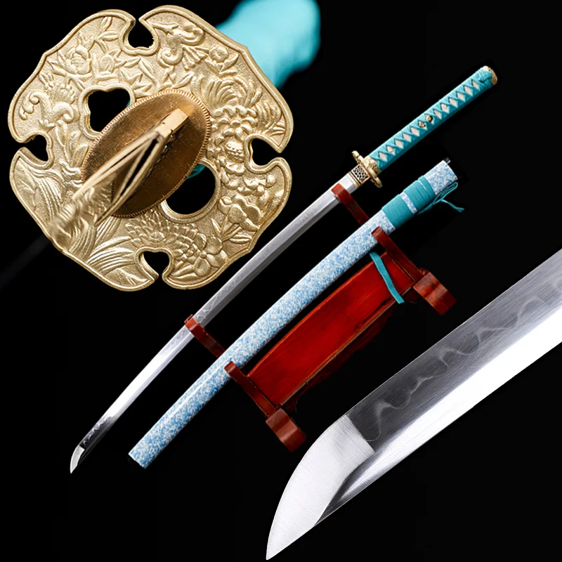 41 дюймовая японская самурайская Катана T10 стальная глина закаленное лезвие