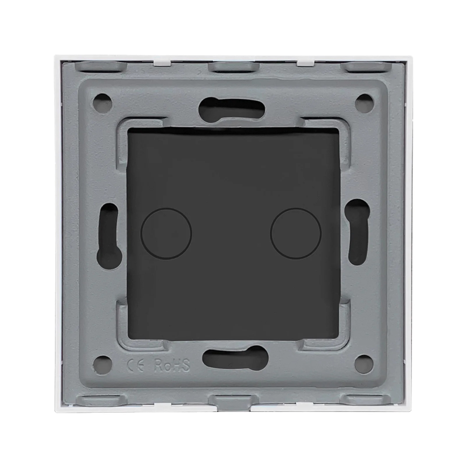 Панель стеклянная для сенсорных переключателей с металлической рамой 86*86 мм