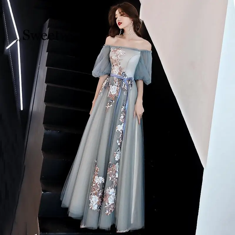 Платье-макси с вырезом лодочкой вечернее платье знаменитости элегантное