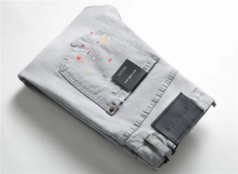 

New Dsquared2 Men's Hip Hop Long Sleeve Cotton High Quality Women/Men's Pants Crew Neck Printed Letter Street Jeans DSQ2