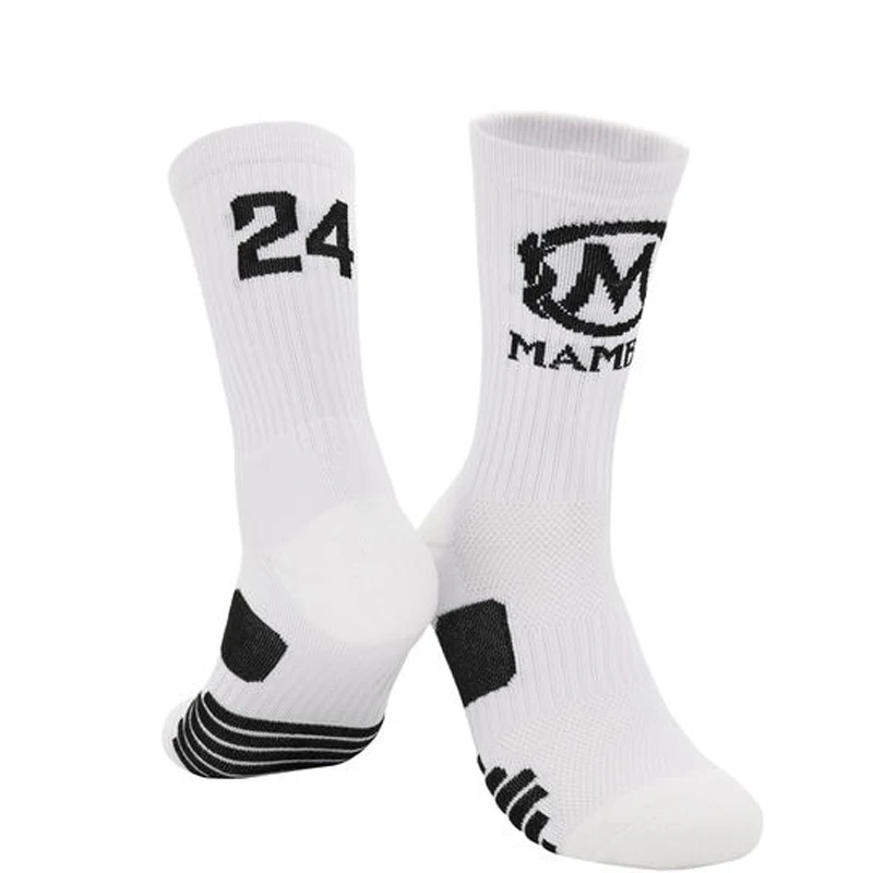 Баскетбольные Носки мужские черные Mamba памятные спортивные носки белые