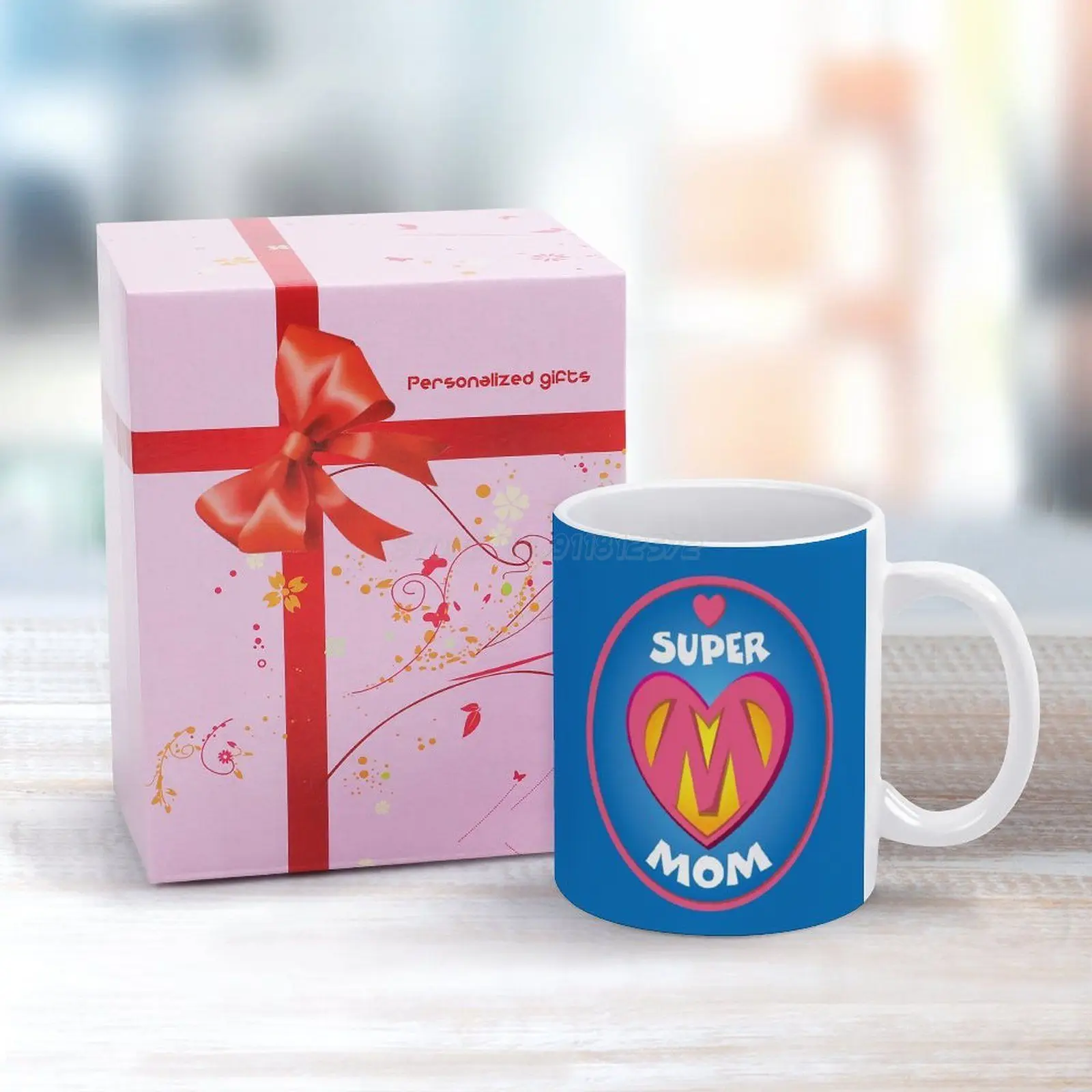 Белая кружка Super Mom белая керамическая чайная чашка подарок на день рождения