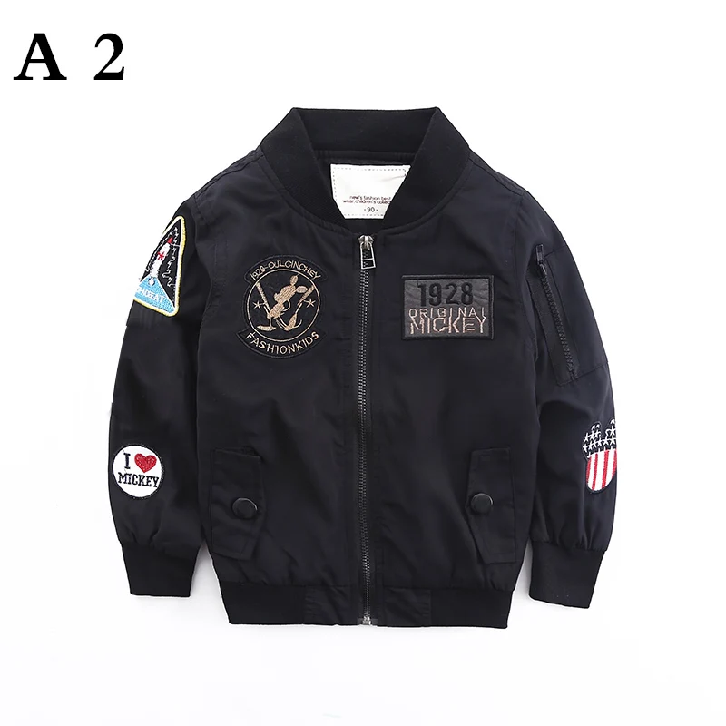 Весна-Осень 2020 куртки для мальчиков куртка-бомбер зеленая ветровка Детская