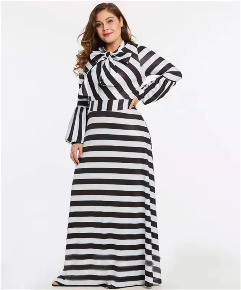 Женское Макси длинное Повседневное платье в пол размера плюс 3XL 4XL 5XL для девушек