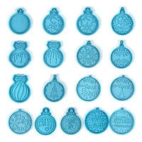 shiny silicone mold blue christmas ball keychain epoxy resin mold diy keychain jewelry for christmas day gift craft