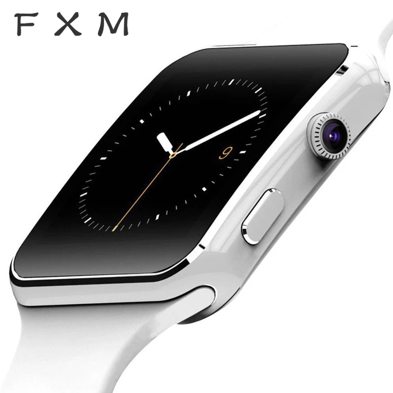 FXM, цифровые часы для женщин, Новое поступление, X6, Смарт-часы с камерой, сенсорный экран, поддержка SIM, TF, карта, Bluetooth, умные часы, мужские часы