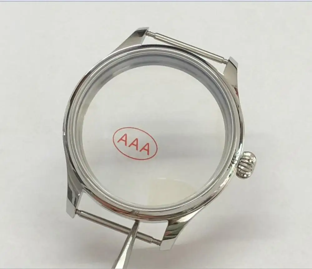 Сапфировый Кристалл 44 мм высококачественные чехлы из нержавеющей стали 316L для