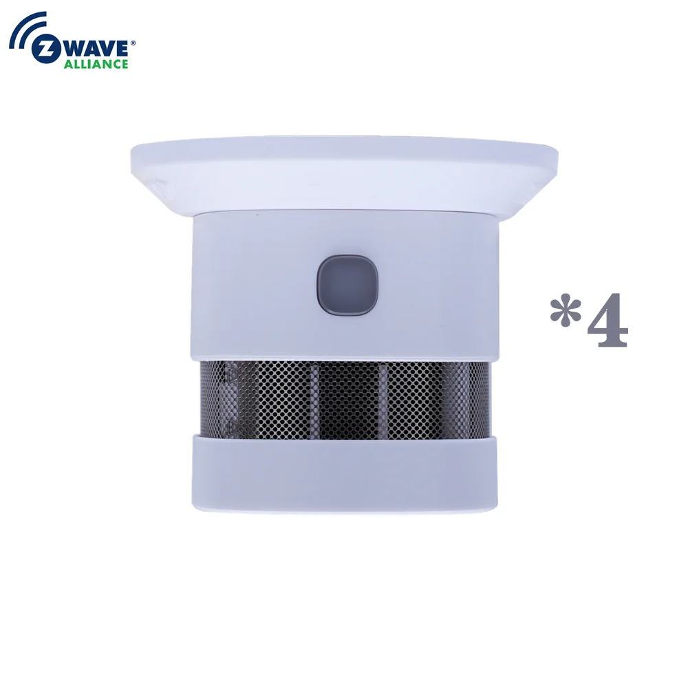 868Mhz  4PCS Zwave Smoke Sensor Smart Home Z-wave smoke Fire detector Battery Power Operated For Home Security enlarge