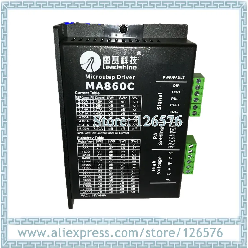 Драйвер Leadshine MA860C драйвер шагового двигателя 2 фазный привод 2.4A 7.2A 18V 80VAC