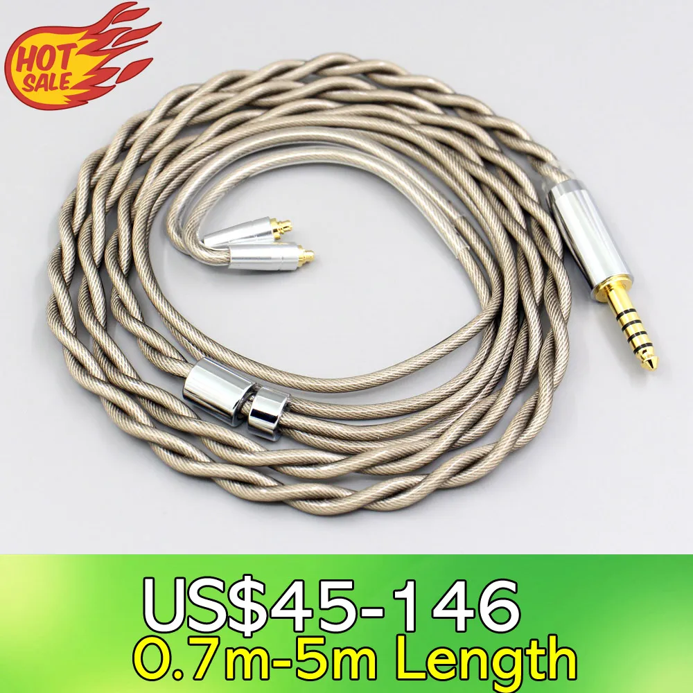 LN007850 Type6 756 core 7n Litz OCC Silver Plated Earphone Cable For Sennheiser IE300 ie600 IE900 2 core 2.8mm