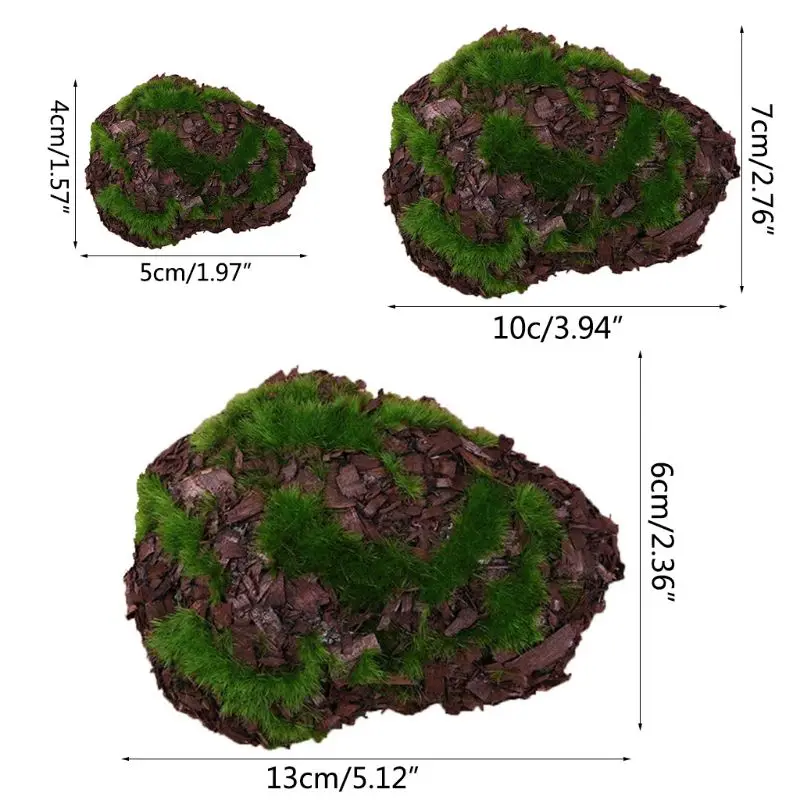 

6Pcs/pack Fish Tank Decor Aquarium Simulated Moss Stone Artificial Foam Plant Underwater Decoration