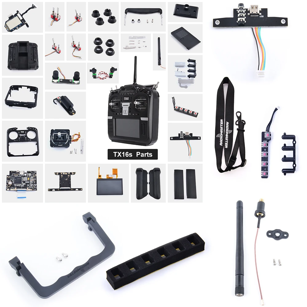 

Original Replacement TX16S Parts ALL Fit For RadioMaster TX16S Hall TBS Sensor Gimbals Radio Transmitter