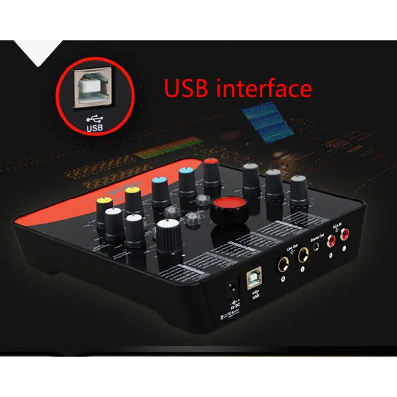 

1 Set Upod Pro Professional External Sound Card Microphone 48V USB 2.0 Recording Interface for Mobile Phone PC Karaoke Live