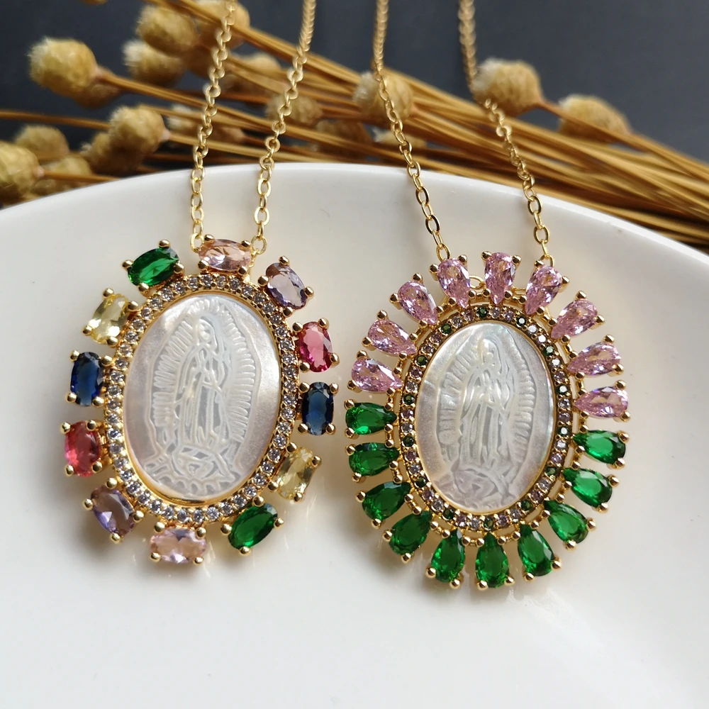 Акция! Ожерелье из натурального жемчуга девственницы Гуадалупе для подарка