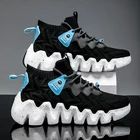 2020 летние мужские кроссовки, теннисные носки, удобная легкая обувь для бега, мужская спортивная обувь на толстой подошве, беговые кроссовки для ходьбы