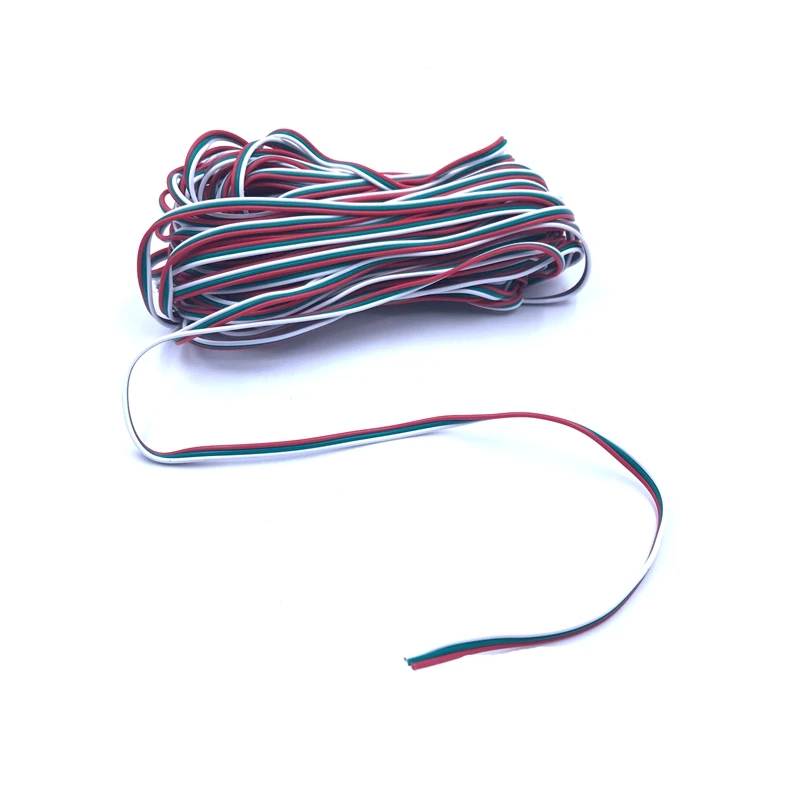 22AWG луженый медный Электрический провод 3Pin медный кабель с ПВХ изоляцией электрический Удлинительный шнур светодиодный удлинитель